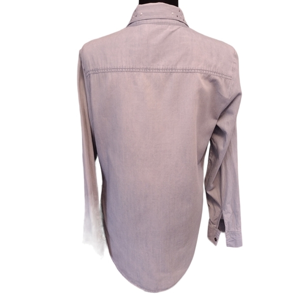 APT. 9 Denim Pearl Embellished Shirt - Picture 2 of 4